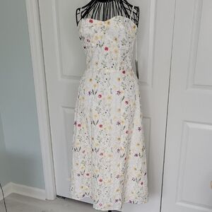 NORDSTROM'S Chelsea 28 Label Cream Floral Eyelet  Sundress NWT